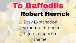 To Daffodils by Robert Herrick  explanation in Hindi [upl. by Tray109]