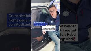 Musik im Auto🚘🎶 Das müsst ihr beim Einbau von Subwoofern beachten subwoofer tuning tüvsüd [upl. by Xuagram419]