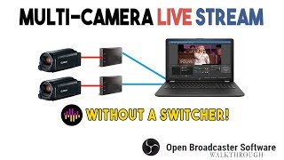 MultiCamera Live Stream on a Computer with OBS [upl. by Lodi697]