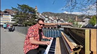 BOOGIE WOOGIE STREET PIANO  NICO BRINA IN THUN boogiewogiepiano [upl. by Ainigriv]