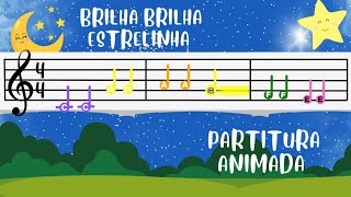 Brilha Brilha Estrelinha  Partitura Colorida  Vibratube Metalofone e Xilofone VIbratom [upl. by Romelda186]