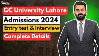 GC University Lahore Admissions 2024  GC Lahore Admissions  LearnUp Pakistan [upl. by Sirois]