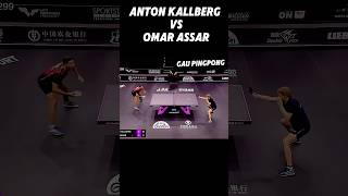 ANTON KALLBERG VS OMAR ASSAR IMAZING tabletennis tabletennisskills tischtennis pingpong trick [upl. by Jessika]