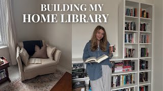 building my DREAM home library 📦📚 DIY IKEA built in bookcases [upl. by Hodges]