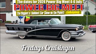 Power Big Meet Lidköping 2024 fredags Cruisingen [upl. by Weibel]