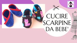 Cucire delle Scarpine bebè DIY Facili [upl. by Tirrell]