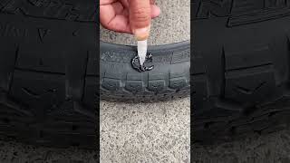 Repairing process of damaged tire with strong adhesive [upl. by Christabel]