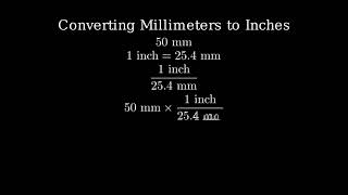 Convert 50 Millimeters to Inches [upl. by Broeder]