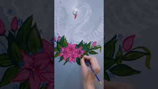 Beautiful Wall painting 🎨easy painting for wall  decorative ideas art walldecor painting short [upl. by Adev]