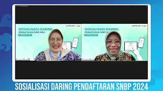 Sosialisasi Daring Pendaftaran SNBP 2024 [upl. by Ynaiffit]