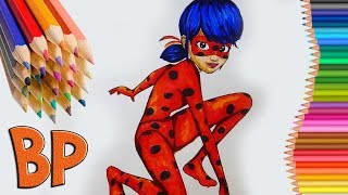 Ladybug How to draw Miraculous Ladybug Coloring Раскраска Леди Баг и Супер Кот Book Coloring Pages [upl. by Suilenroc]