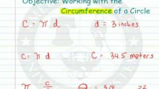 Circumference and Diameter of a Circle and Pi [upl. by Eeral669]