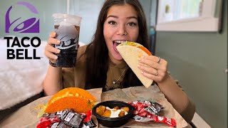 Taco Bell •MUKBANG• Cheesy Gordita Crunch Doritos Locos Taco Fiesta Potatoes amp lots of sauce [upl. by Name]