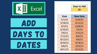 How to Add Days to Dates in Excel [upl. by Anoval832]