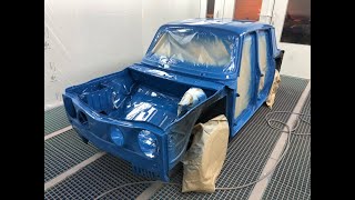 Peinture Renault 8 Gordini  Bleu de France 418 [upl. by Ahsilyt]