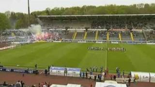 Hansa Rostock Fans  Pyroshow in Saarbrücken [upl. by Nwahsid]