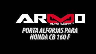 INSTALACIÓN PORTA ALFORJAS HONDA CB 160 F [upl. by Akemal869]