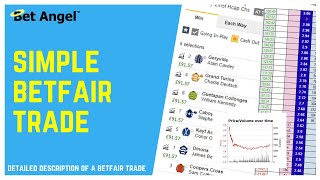 Betfair trading  A simple preoff horse racing trade  Fully explained [upl. by Christianna]