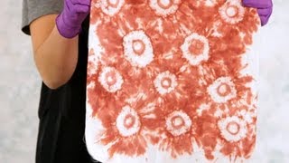 How to Make Tie Dye Circles  Tie Dyeing [upl. by Ecyla807]