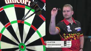 NINEDARTER Dimitri Van den Bergh strikes perfection at Players Championship 19 [upl. by Nyahs]