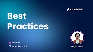 Speakable best practices [upl. by Wally949]