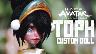 TOPH BEIFONG DOLL REPAINT  Avatar Last Airbender Custom Monster High OOAK  etellan [upl. by Marmaduke]