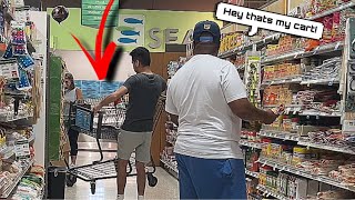 Picking Up amp Moving People’s Carts Prank [upl. by Euhc705]