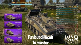 Striker MLRS from Chieftain mk3 platoon gameplay in War Thunder Mobile [upl. by Ajak]