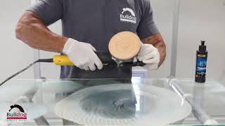 Mirka Glass Repair Sanding Demonstration [upl. by Kaine]