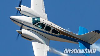 Beechcraft Baron Aerobatics  Sun n Fun 2021 [upl. by Prior]