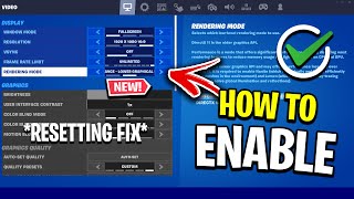 How To Enable Performance Mode In Fortnite Chapter 4 Settings Resetting Fix [upl. by Mill]