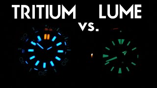 Which is brighter Tritium vs Superluminova Seiko Lumi brite and other watch lume [upl. by Thorwald]