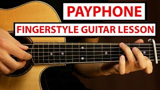 Maroon 5  Payphone  Fingerstyle Guitar Lesson Tutorial How to Play Fingerstyle [upl. by Lohcin228]