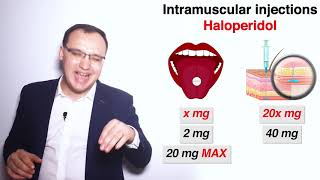 Schizophrenia  Intramuscular injections  Haloperidol [upl. by Zetrauq]