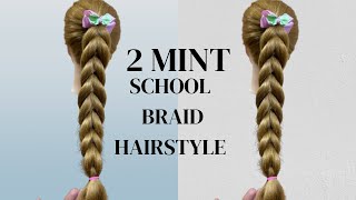 Very Easy amp Amazing Ponytail Hairstyle for Long Hair  Trending Braid Hairstyle for Back To School [upl. by Emera614]