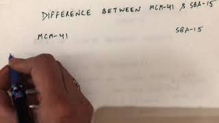 Difference between MCM41 and SBA 15 l MESOPOROUS silica nano particles l [upl. by Rebm]