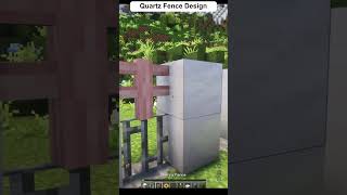 Minecraft Build Ideas Quartz Fence Design shorts minecraft [upl. by Layton]