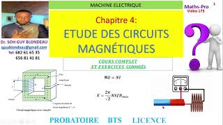 Machine électrique  Chapitre4 ETUDE DES CIRCUITS MAGNÉTIQUES  exercices corrigés [upl. by Rhoda505]