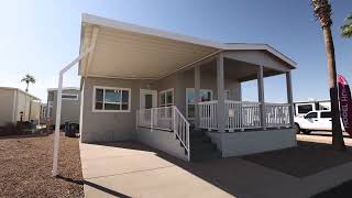 Park Model Home w Arizona Room  Valle del Oro 55 RV Resort  Mesa Arizona [upl. by Glynas]