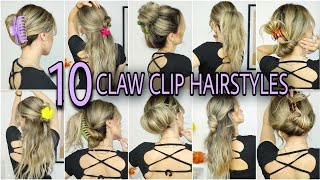 10 LIFE CHANGING CLAW CLIP HAIRSTYLES 🌞 Medium amp Long Hairstyles [upl. by Anaihr276]