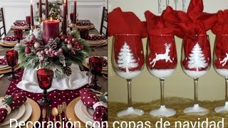 Decoración con copas de navidad floreros y arboles de cristal [upl. by Forrester]