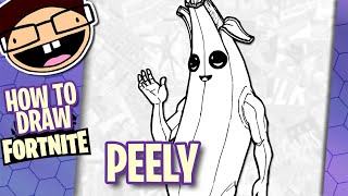 How to Draw PEELY Fortnite Battle Royale  Narrated StepbyStep Tutorial [upl. by Htenek]