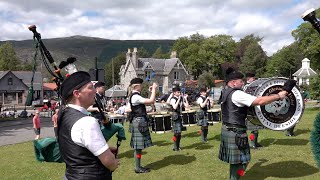 98 Marches Battle of the Somme amp Heights of Dargai by Ballater Pipe Band in Braemar Scotland 2019 [upl. by Lemrac860]