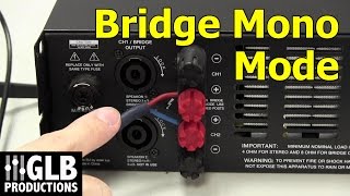 How to set up and connect a power amplifier in bridge mode [upl. by Yrroc]