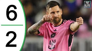 Lionel Messi HATTRICK  Inter Miami vs New England 62 Extended Highlights amp Goals 2024 [upl. by Lamb]