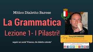 I PILASTRI DELLA GRAMMATICA BARESE  LEZIONE 1 [upl. by Erdda]