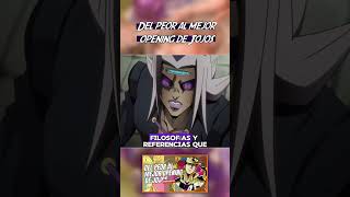 DEL PEOR AL MEJOR OPENING DE JOJOS PARTE 12  Jojos Bizarre Adventure jojo anime shorts [upl. by Kunkle]