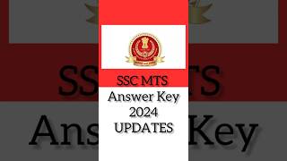 SSC MTS Answer key kab ayegaSSC answer key 2024 SSC MTS Answer Key date shorts ytshorts [upl. by Suertemed]