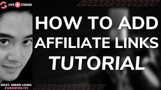 GLIVE GrooveSell Tutorial How To Add An Affiliate Link For A New Landing Page [upl. by Samale969]