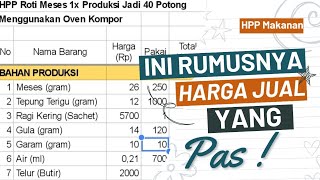 Cara Menghitung HPP  HARGA POKOK PENJUALAN  MAKANAN  Supaya TIDAK RUGI‼️ [upl. by Shem]